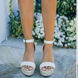 ROCCIO BRAIDED PLATFORM ESPADRILLE SANDAL - BEIGE